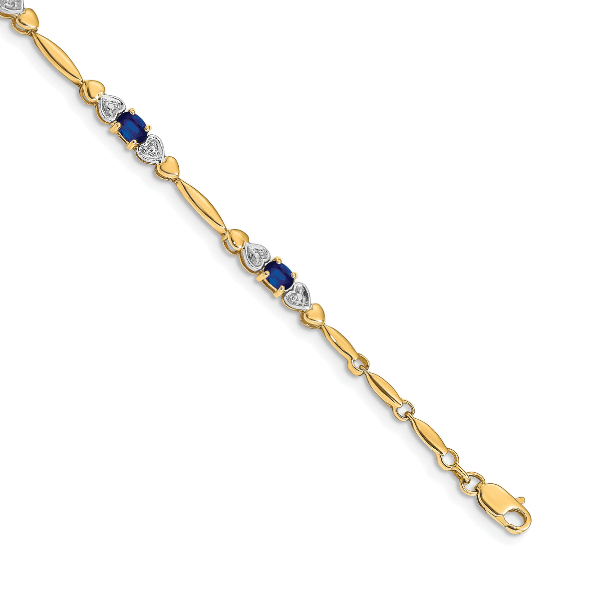 14k Diamond and Sapphire Bracelet-BM4479-SA-001-YA