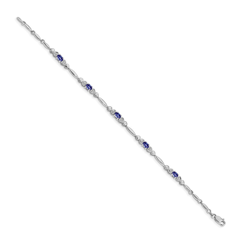 14k White Gold Diamond and Tanzanite Bracelet-BM4479-TZ-001-WA