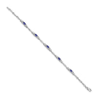 14k White Gold Diamond and Tanzanite Bracelet-BM4479-TZ-001-WA