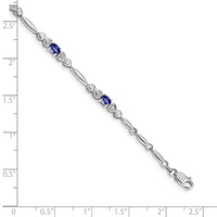 14k White Gold Diamond and Tanzanite Bracelet-BM4479-TZ-001-WA