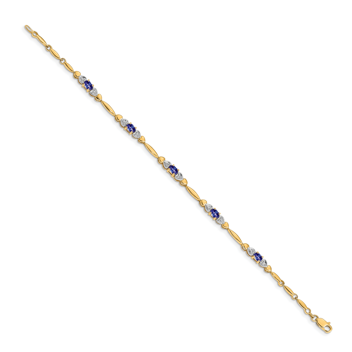 14k Diamond and Tanzanite Bracelet-BM4479-TZ-001-YA