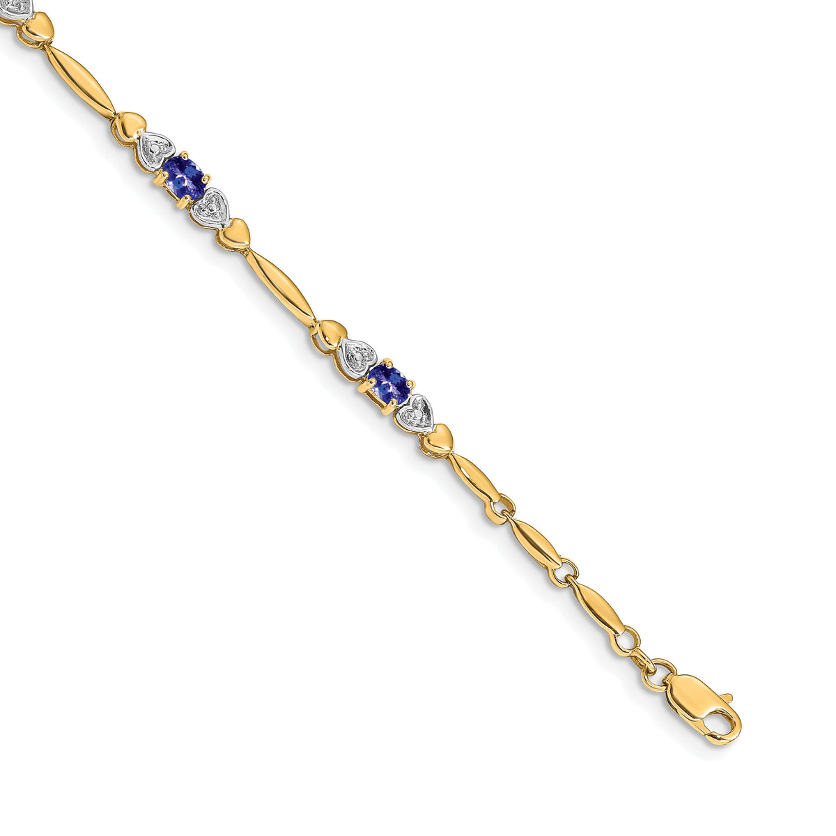 14k Diamond and Tanzanite Bracelet-BM4479-TZ-001-YA