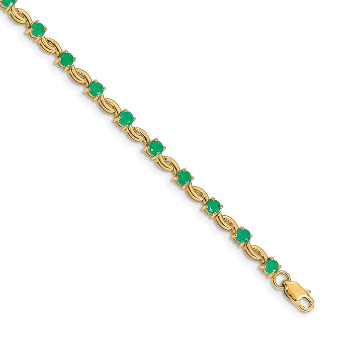 14k Emerald Bracelet-BM4480-EM-Y