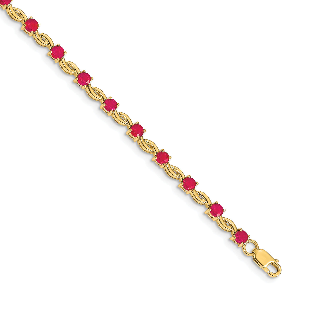 14k Oval Ruby Bracelet-BM4480-RU-Y