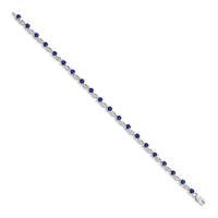 14k White Gold Sapphire Bracelet-BM4480-SA-W