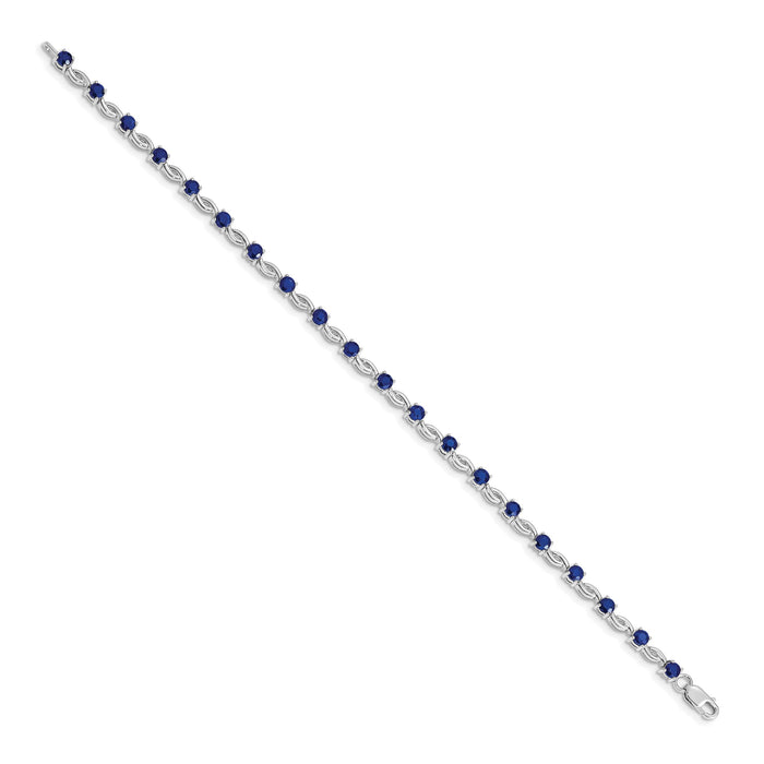 14k White Gold Sapphire Bracelet-BM4480-SA-W