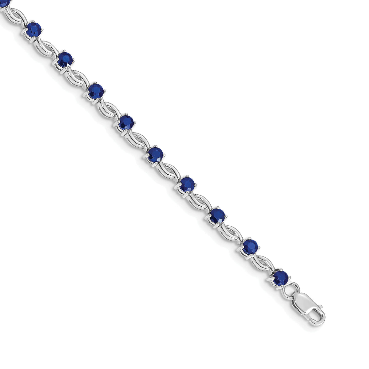 14k White Gold Sapphire Bracelet-BM4480-SA-W