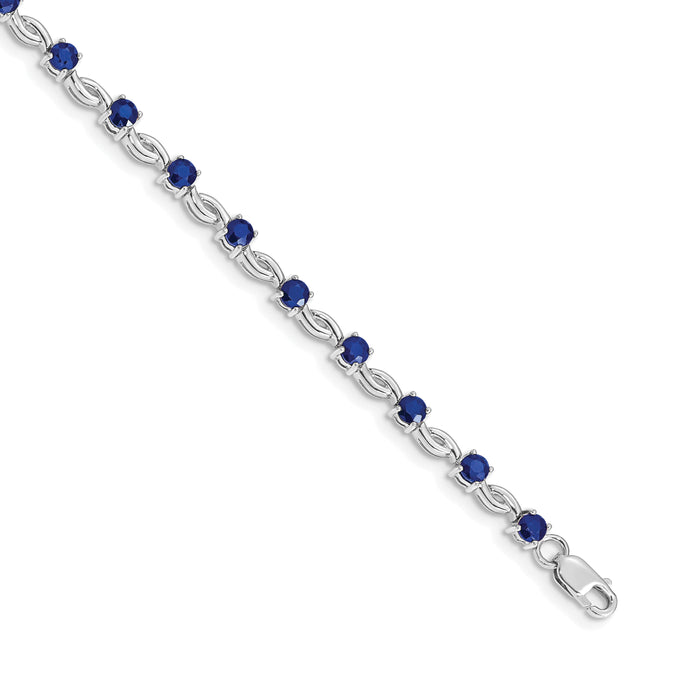 14k White Gold Sapphire Bracelet-BM4480-SA-W