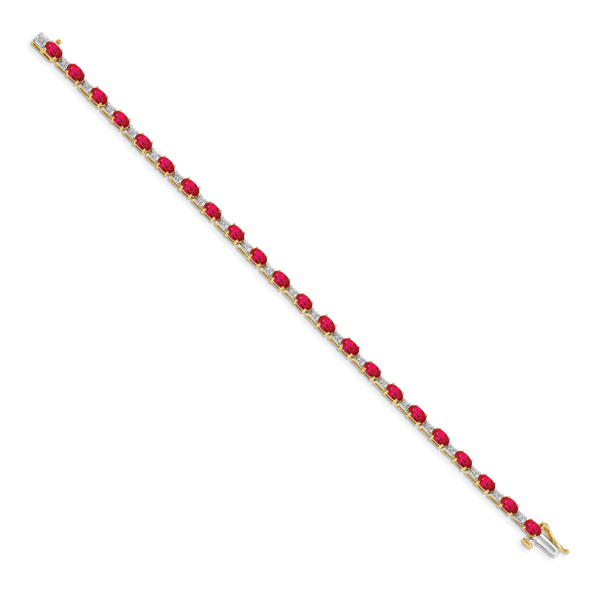 14k Diamond and Ruby Bracelet-BM4481-RU-010-YA
