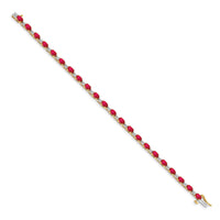 14k Diamond and Ruby Bracelet-BM4481-RU-010-YA