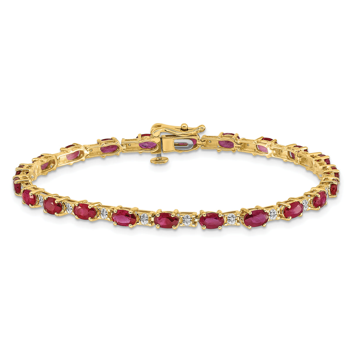 14k Diamond and Ruby Bracelet-BM4481-RU-010-YA