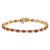 14k Diamond and Ruby Bracelet-BM4481-RU-010-YA