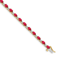 14k Diamond and Ruby Bracelet-BM4481-RU-010-YA