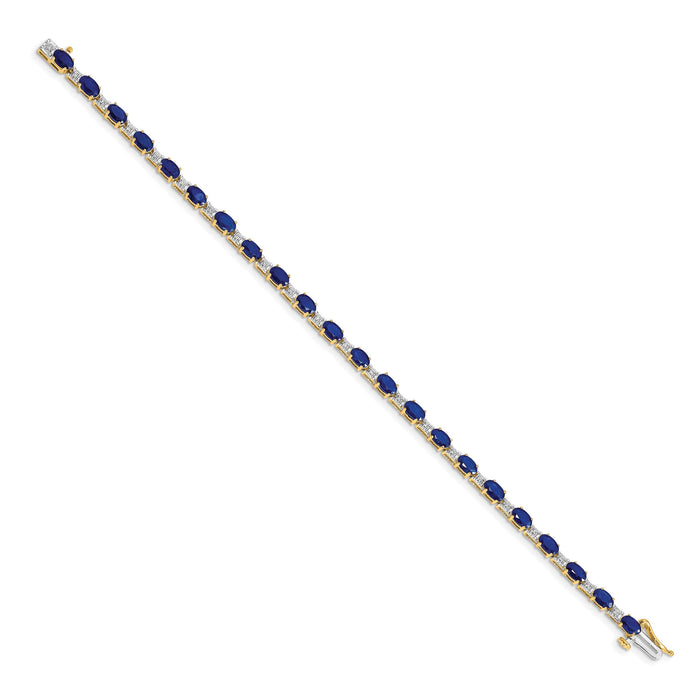 14k Diamond and Sapphire Bracelet-BM4481-SA-010-YA