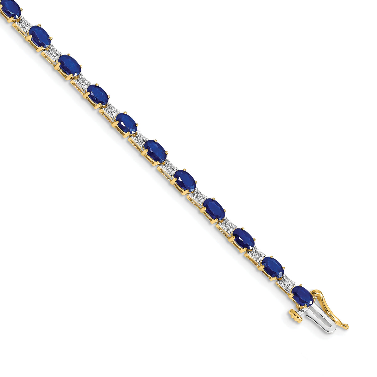 14k Diamond and Sapphire Bracelet-BM4481-SA-010-YA