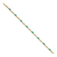 14k Diamond and Emerald Bracelet-BM4483-EM-001-YA