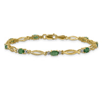 14k Diamond and Emerald Bracelet-BM4483-EM-001-YA