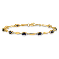 14k Diamond and Oval Sapphire Bracelet-BM4484-SA-001-YA