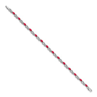 14k White Gold Diamond and Ruby Infinity Bracelet-BM4485-RU-015-WA