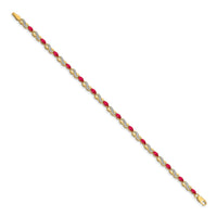 14k Diamond and Ruby Infinity Bracelet-BM4485-RU-015-YA