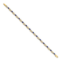 14k Diamond and Sapphire Infinity Bracelet-BM4485-SA-015-YA