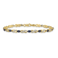 14k Diamond and Sapphire Infinity Bracelet-BM4485-SA-015-YA