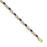 14k Diamond and Sapphire Infinity Bracelet-BM4485-SA-015-YA