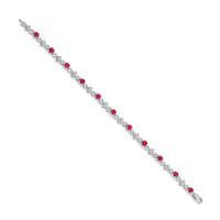 14k White Gold Diamond and Ruby Bracelet-BM4486-RU-010-WA