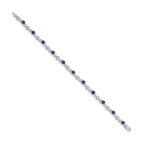 14k White Gold Diamond and Sapphire Bracelet-BM4486-SA-010-WA
