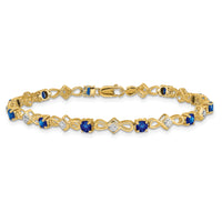 14k Diamond and Sapphire Bracelet-BM4486-SA-010-YA
