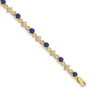 14k Diamond and Sapphire Bracelet-BM4486-SA-010-YA