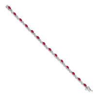 14k White Gold Diamond and Ruby Bracelet-BM4487-RU-010-WA