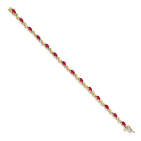 14k Diamond and Ruby Bracelet-BM4487-RU-010-YA