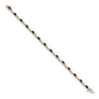 14k Diamond and Sapphire Bracelet-BM4487-SA-010-YA