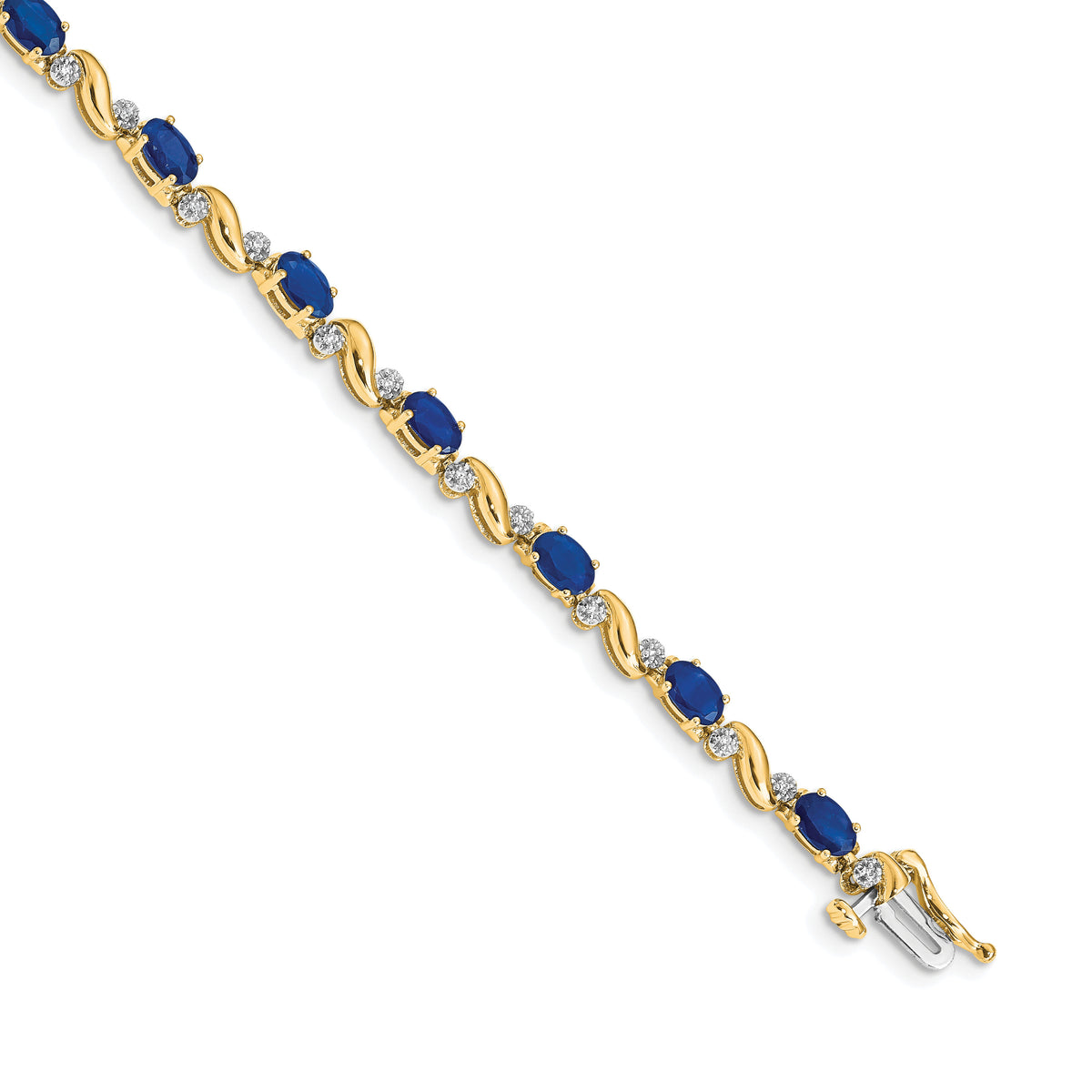 14k Diamond and Sapphire Bracelet-BM4487-SA-010-YA
