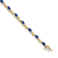 14k Diamond and Sapphire Bracelet-BM4487-SA-010-YA