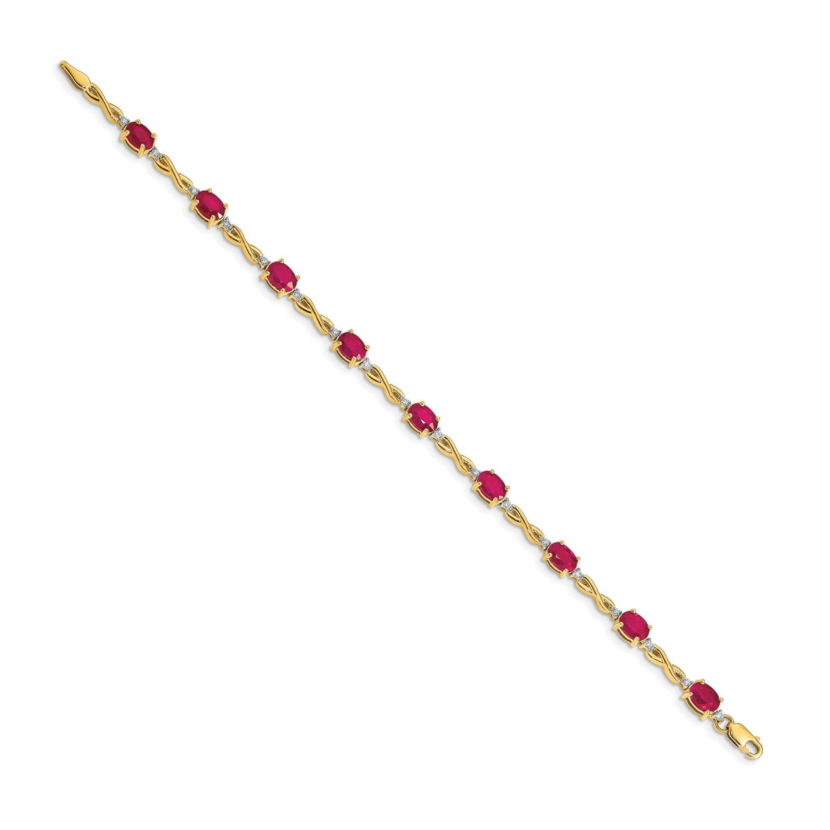 14k Diamond and Ruby Bracelet-BM4488-RU-025-YA