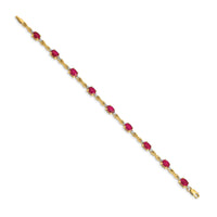 14k Diamond and Ruby Bracelet-BM4488-RU-025-YA
