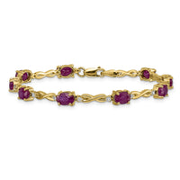 14k Diamond and Ruby Bracelet-BM4488-RU-025-YA
