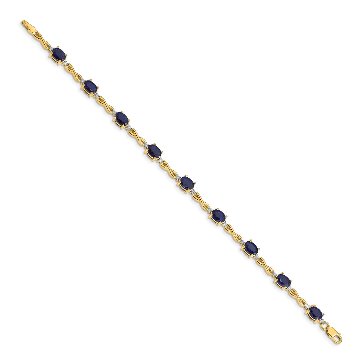 14k Diamond and Sapphire Bracelet-BM4488-SA-025-YA