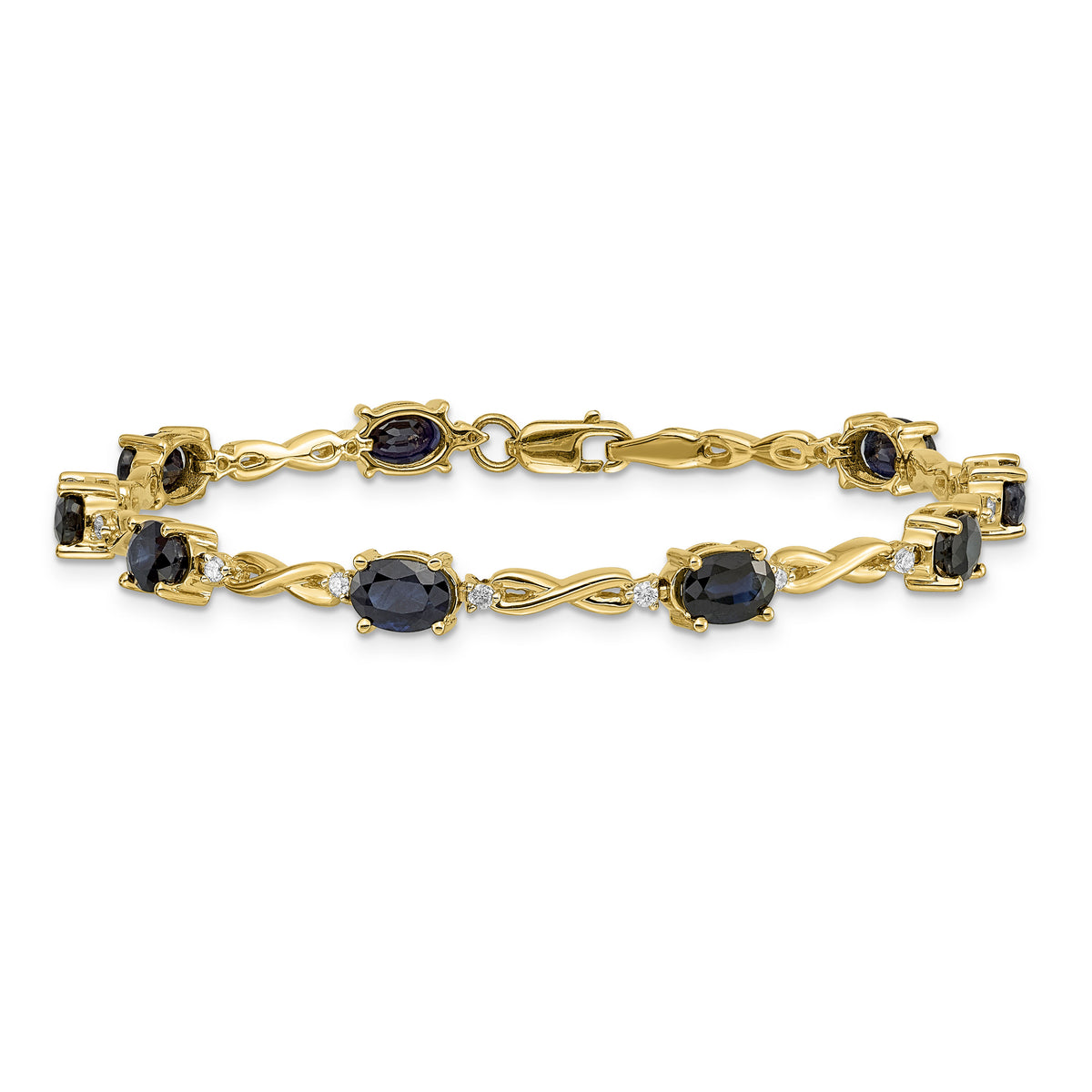 14k Diamond and Sapphire Bracelet-BM4488-SA-025-YA