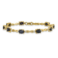 14k Diamond and Sapphire Bracelet-BM4488-SA-025-YA
