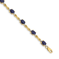 14k Diamond and Sapphire Bracelet-BM4488-SA-025-YA