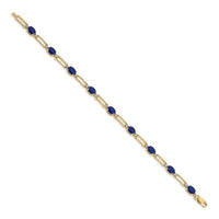 14k Diamond and Sapphire Bracelet-BM4489-SA-005-YA