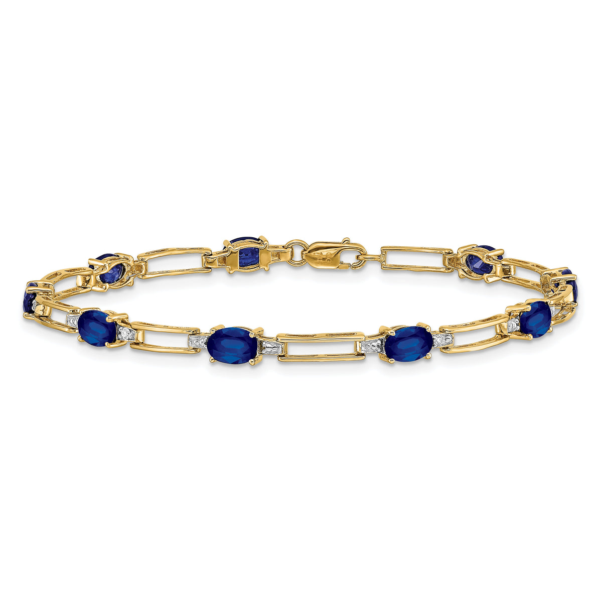 14k Diamond and Sapphire Bracelet-BM4489-SA-005-YA