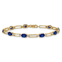 14k Diamond and Sapphire Bracelet-BM4489-SA-005-YA