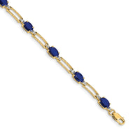 14k Diamond and Sapphire Bracelet-BM4489-SA-005-YA