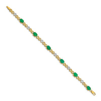 14k Diamond and Emerald Infinity Bracelet-BM4490-EM-020-YA