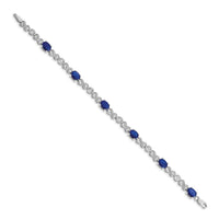 14k White Gold Diamond and Sapphire Infinity Bracelet-BM4490-SA-020-WA