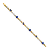 14k Diamond and Sapphire Infinity Bracelet-BM4490-SA-020-YA